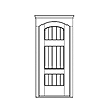 3-panel plank radius door
Unit Dimension 37-1/2" x 90"
Door Dimension 36" x 87"
Panels - v-groove
Glazing - none